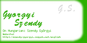 gyorgyi szendy business card