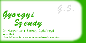 gyorgyi szendy business card